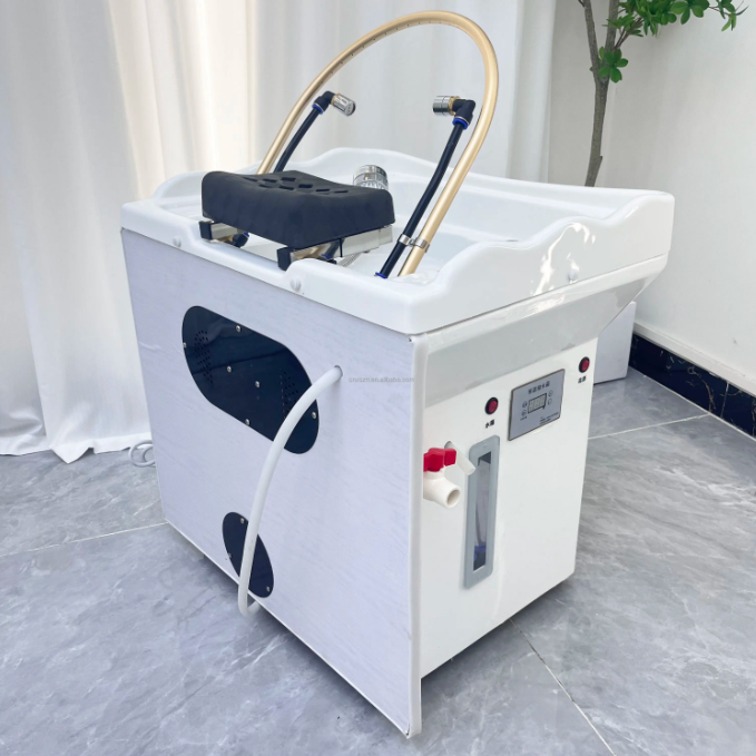 Luxe Beauty & Body Co. product spotlight featuring Scalp Massage Sink – Non-Plumbed with Tank for high-end, plumb-free salon treatments.