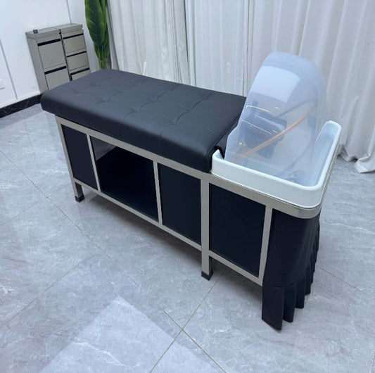 Luxurious Japanese Scalp Massage Bed designed for ultimate client relaxation and comfort.