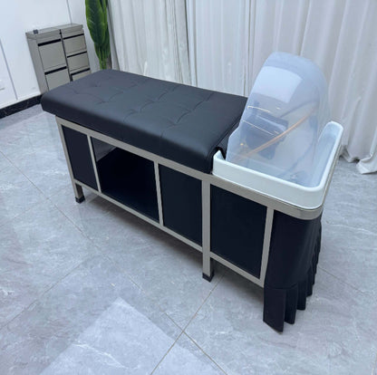 Luxurious Japanese Scalp Massage Bed designed for ultimate client relaxation and comfort.